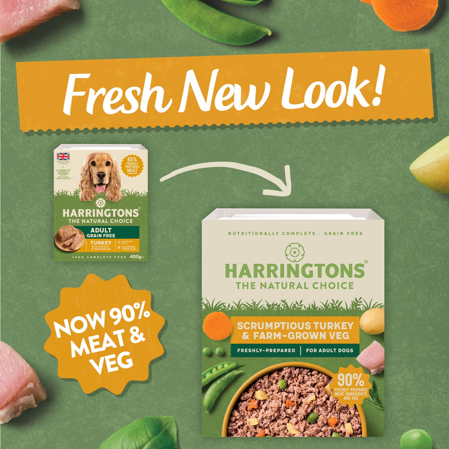 Turkey With Potato Vegetables Wet Dog Food 8 x 400g multipack Harringtons Harringtons Pet Food