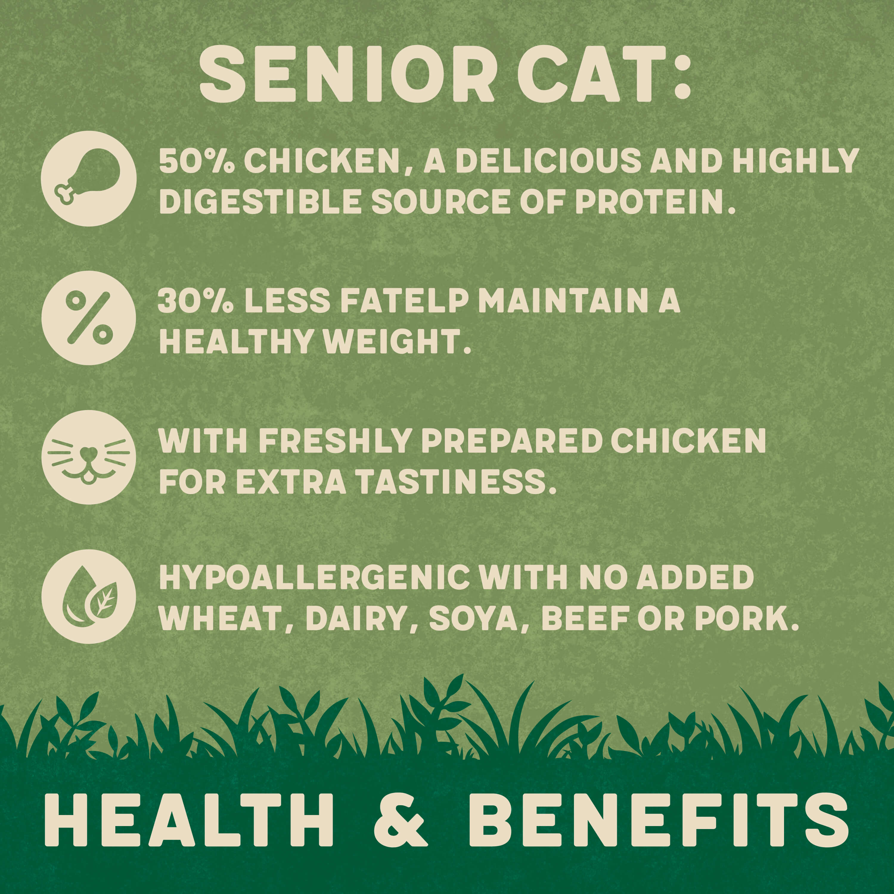 Harringtons Senior Cat Food with Fresh Chicken 4x2kg Multipack