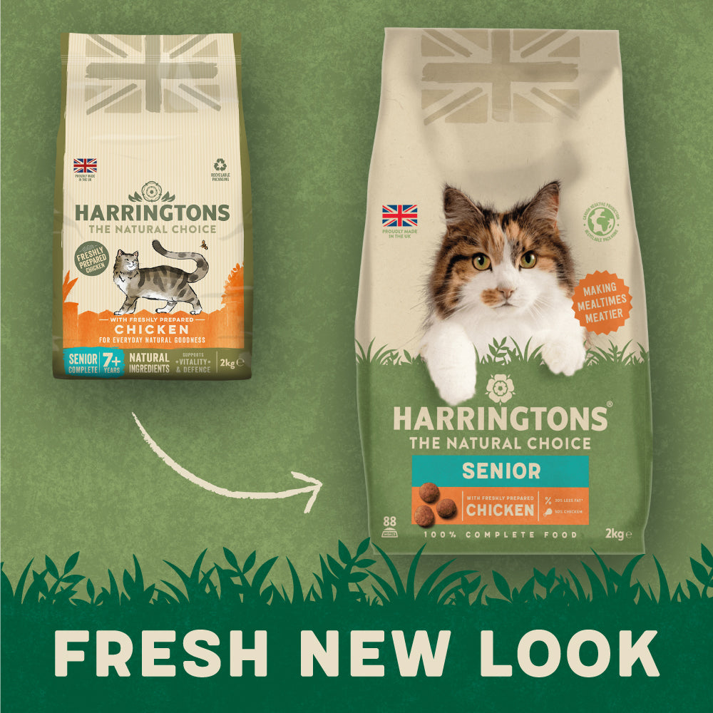 Harringtons Senior Cat Food with Fresh Chicken 4x2kg Multipack