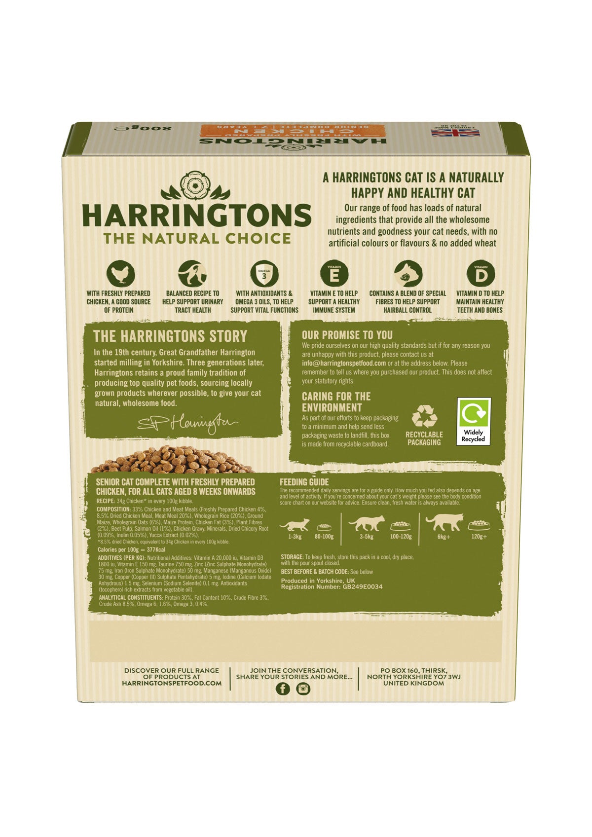 Harringtons dog clearance food senior