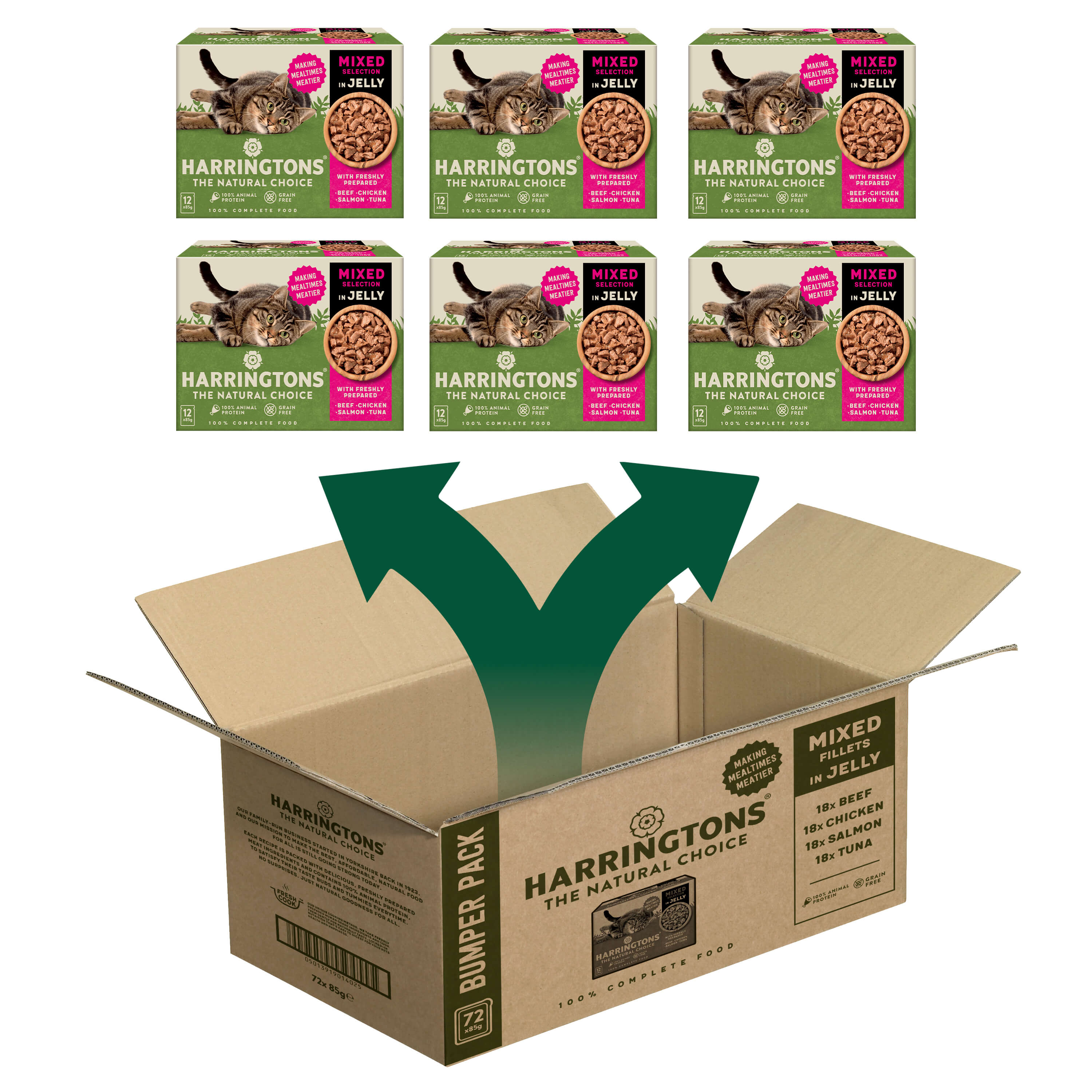 Complete Grain Free Adult Mixed Selection in Jelly Wet Cat Food Bundle Harringtons Pet Food