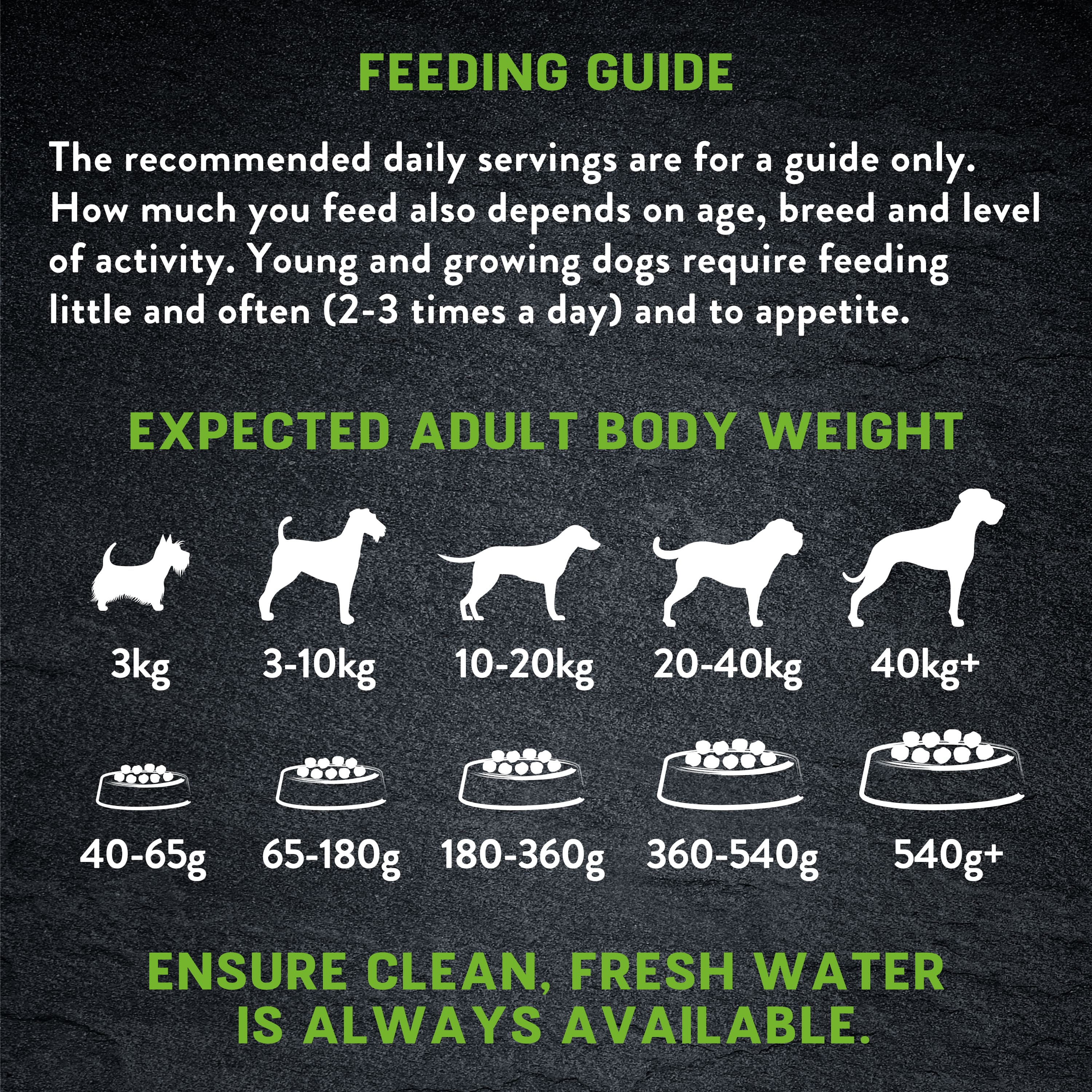 Just food for dogs best sale feeding guide